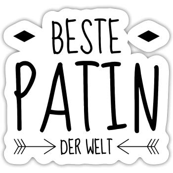 Godmother Patin Marraine Baby Bébé Family - Sticker size S (10 x 10 cm) - white matte - Front