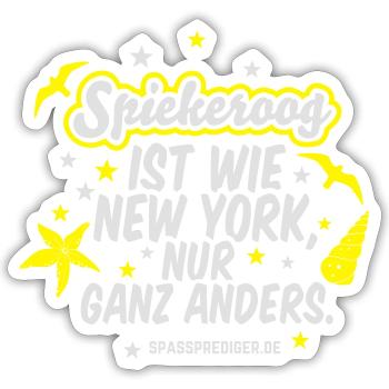 Spiekeroog - Sticker Größe S (10 x 10 cm) - Mattweiß - Vorne