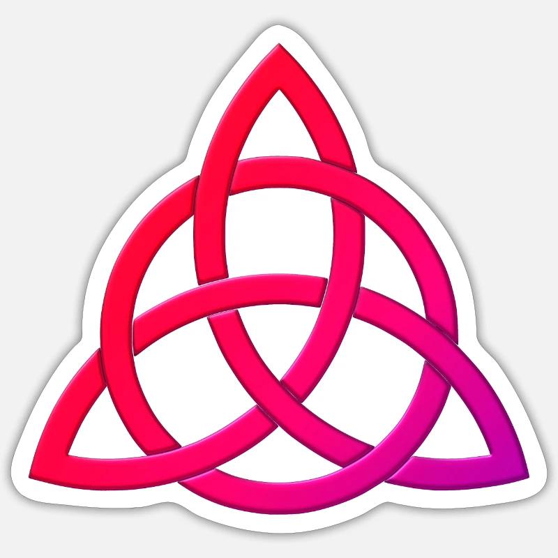 Triquetra with circle - Sticker size S (10 x 10 cm) - white matte