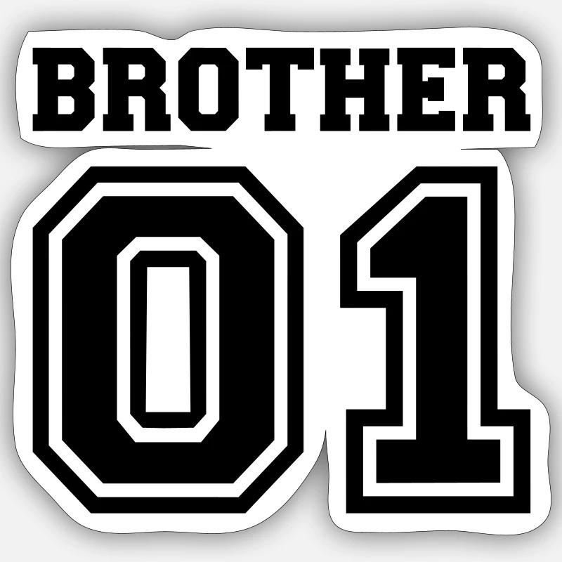 Frère - Sticker taille S (10 x 10 cm) - blanc mat
