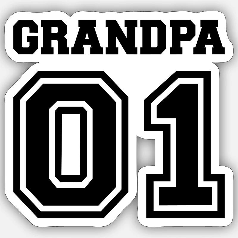 Papi - Sticker taille S (10 x 10 cm) - blanc mat