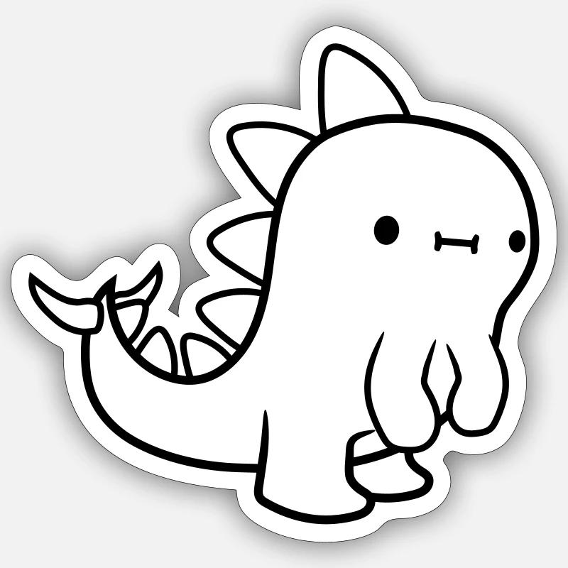 Cool stegosaurus dinosaur - Sticker size S (10 x 10 cm) - white matte