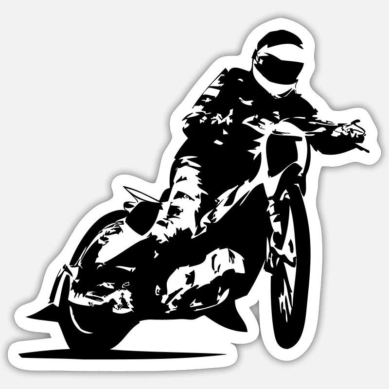 Speedway Racing - Sticker Größe S (10 x 10 cm) - Mattweiß