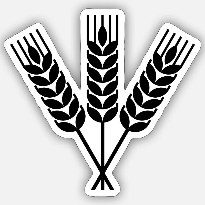 Gerbe de blé Sticker taille S (10 x 10 cm)