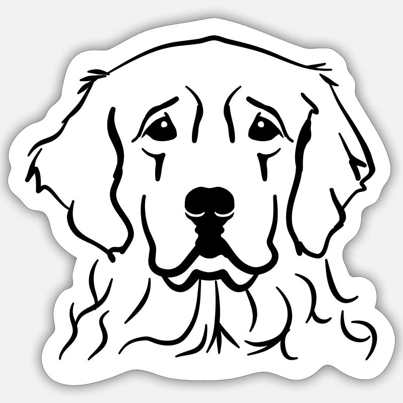 Golden Retriever - Sticker size S (10 x 10 cm) - white matte