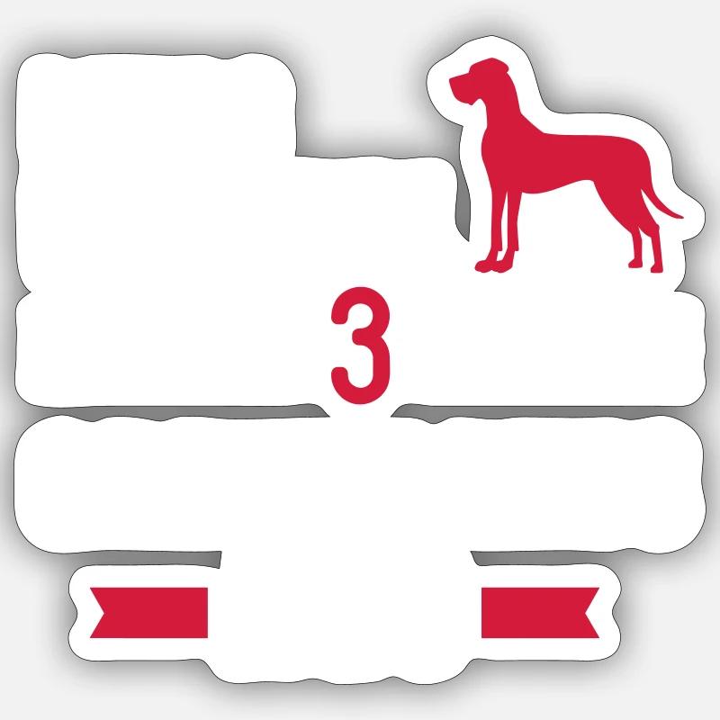 Great Dane Sticker size S (10 x 10 cm)
