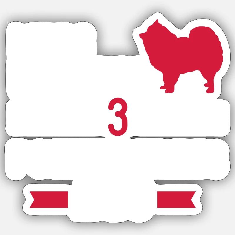Pomeranian - Sticker size S (10 x 10 cm) - white matte