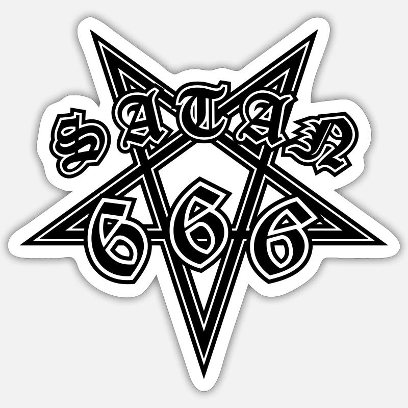 SATAN 666 PENTAGRAM Sticker Größe S (10 x 10 cm)