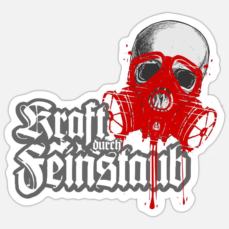 Kraft durch Feinstaub Sticker Größe S (10 x 10 cm)