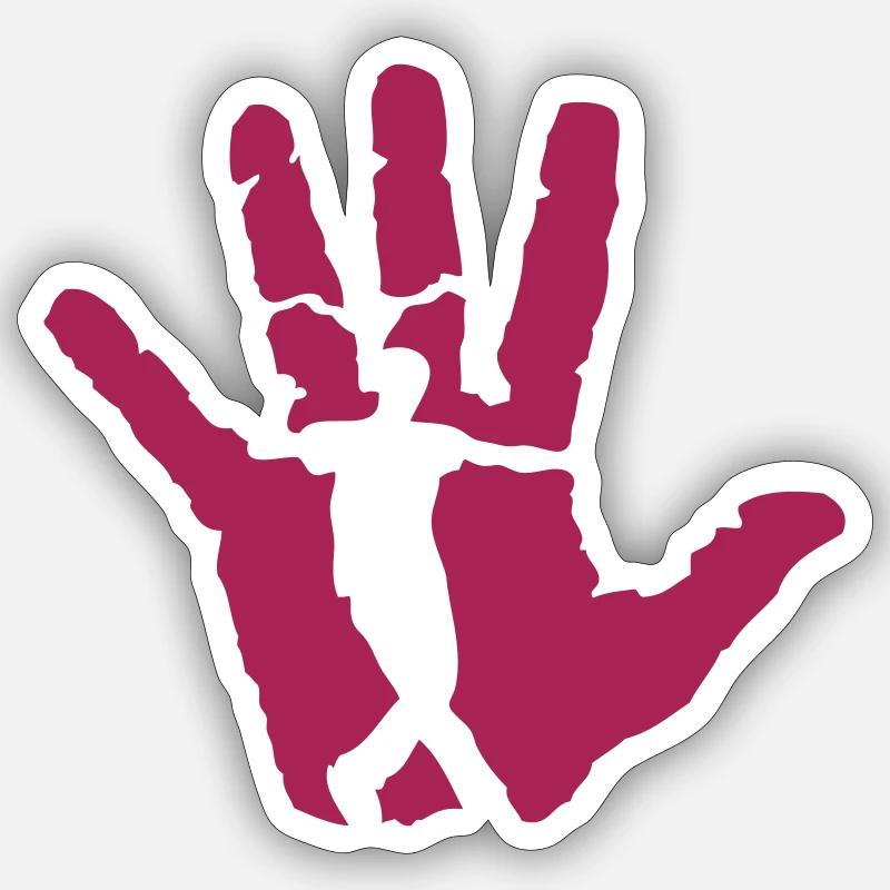 main roller Sticker taille S (10 x 10 cm)