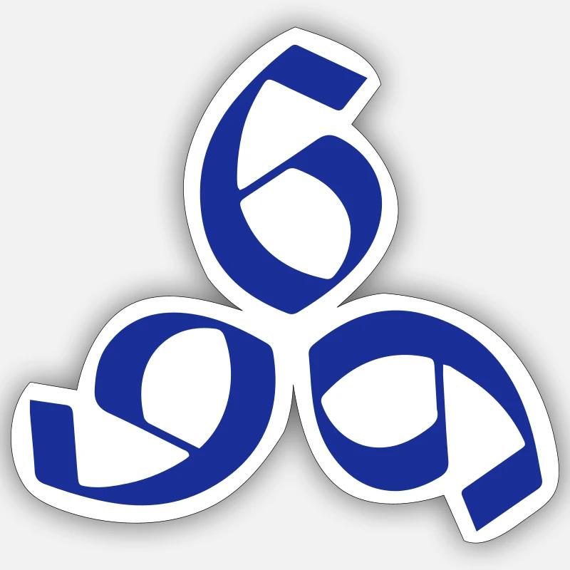 Fld.) satanic, 6-6-6 pyramide, Floluxdef.de Sticker Größe S (10 x 10 cm)