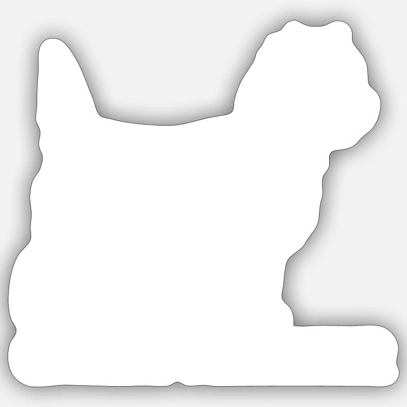 Cairn Terrier - Sticker taille S (10 x 10 cm) - blanc mat