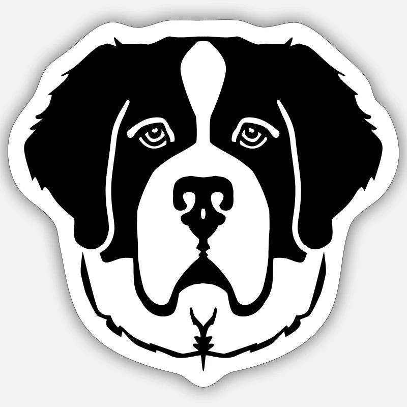 Saint Bernard - Sticker size S (10 x 10 cm) - white matte