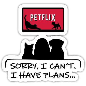 Lustiges Hunde Design - Sticker Größe S (10 x 10 cm) - Mattweiß - Vorne
