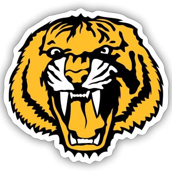tiger tigro logo club face cartoon - Sticker size S (10 x 10 cm) - white matte - Front