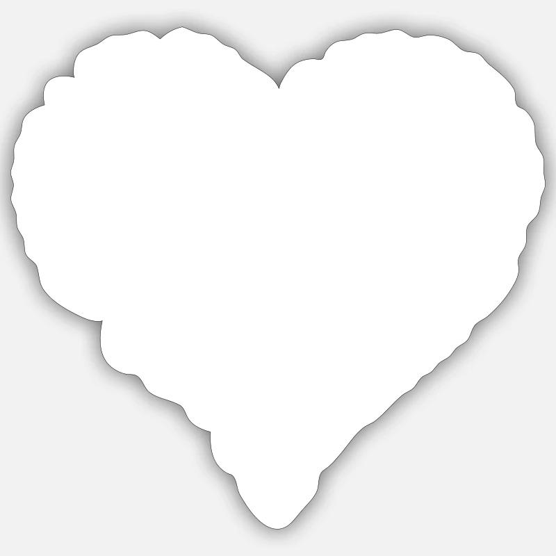 Liebe - Sticker Größe S (10 x 10 cm) - Mattweiß