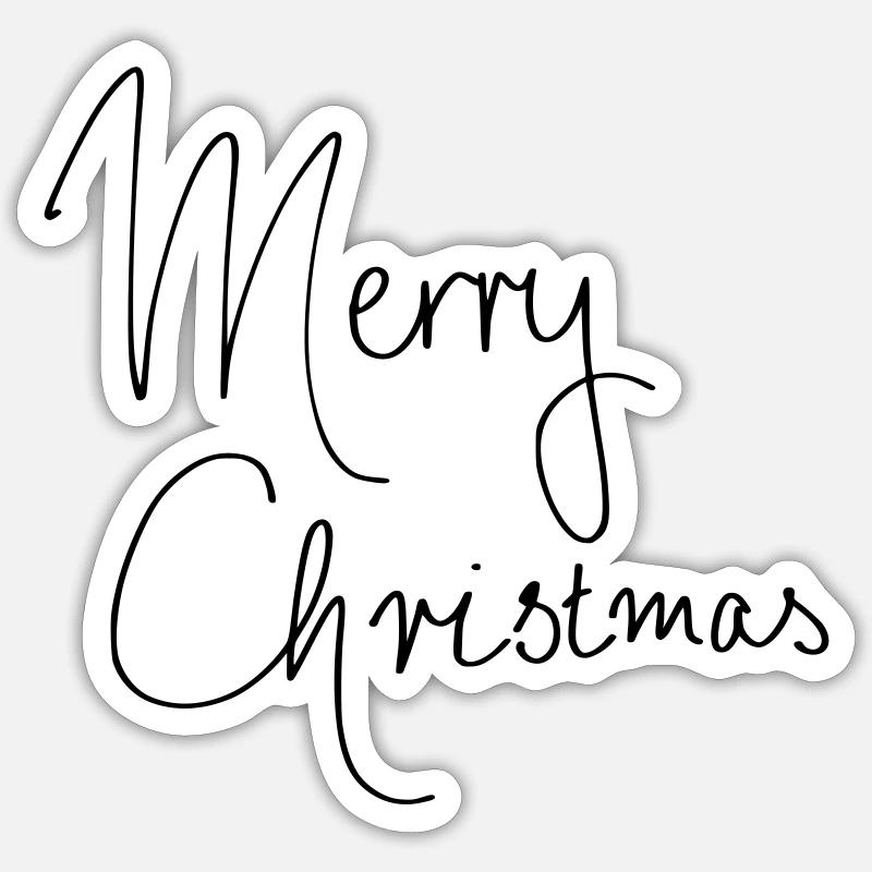 Merry Christmas Sticker Größe S (10 x 10 cm)
