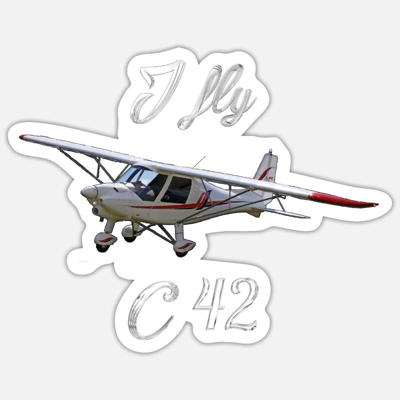 I fly c42 microlight pilot pilot Sticker size S (10 x 10 cm)