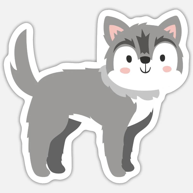 Sweet wolf - Sticker size S (10 x 10 cm) - white matte