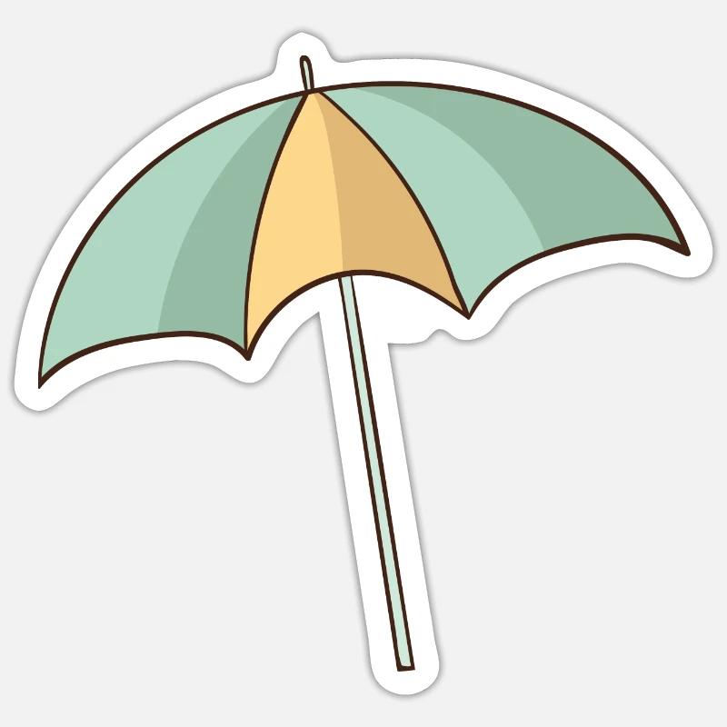 parasol - Sticker taille S (10 x 10 cm) - blanc mat