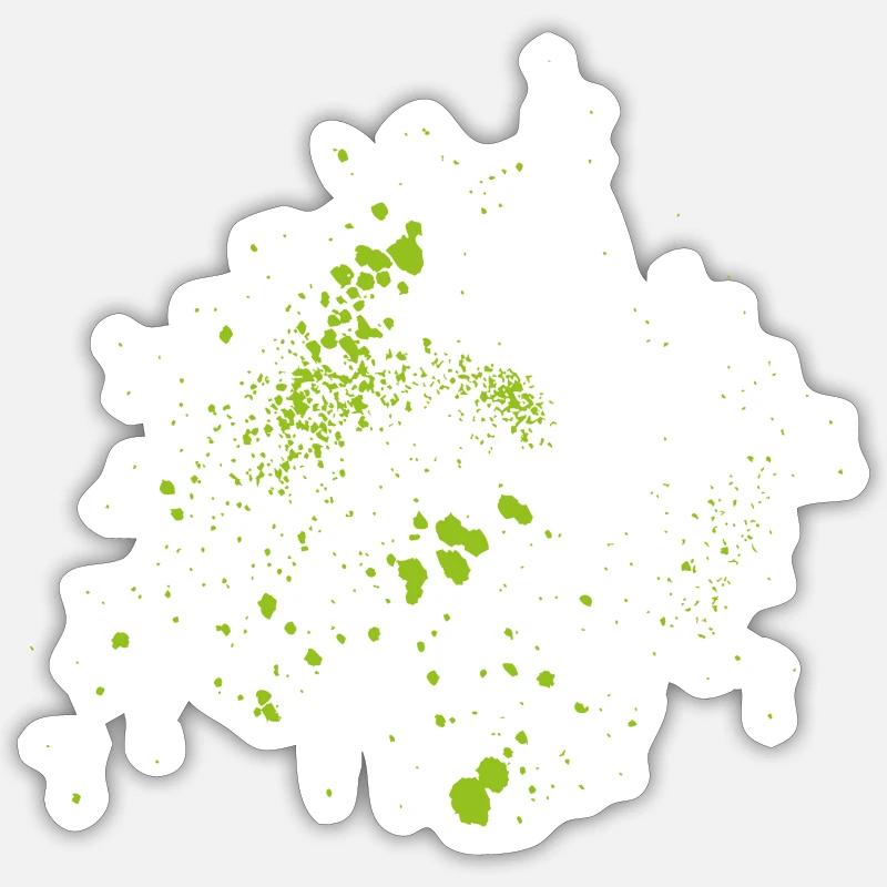 Farbe Klecks Spritzer Maler Geschenk Bunt Art Idee Sticker Größe S (10 x 10 cm)