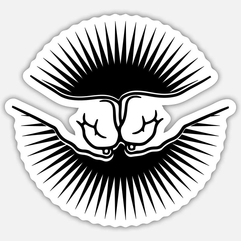Greeting star sun - Sticker size S (10 x 10 cm) - white matte