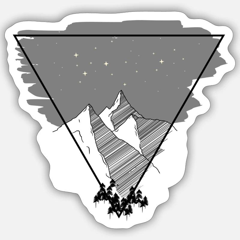 Mountains Triangle Snow Sticker size S (10 x 10 cm)