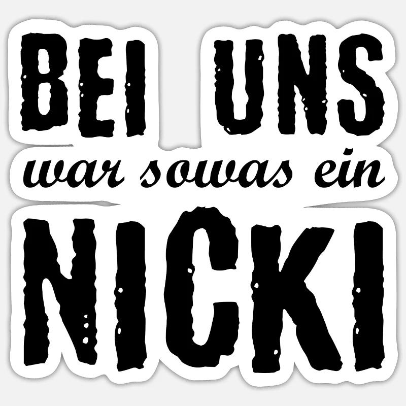 DDR Nicki Ostalgie Osten Geschenkidee Sticker Größe S (10 x 10 cm)