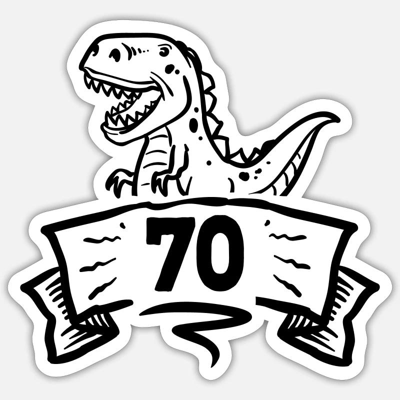 70 - Sticker Größe S (10 x 10 cm) - Mattweiß