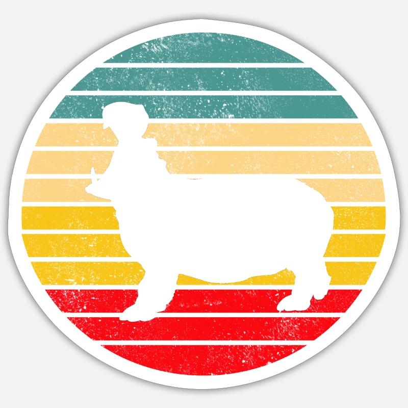 Nilpferd Flusspferd Hippo - Sticker size S (10 x 10 cm) - white matte