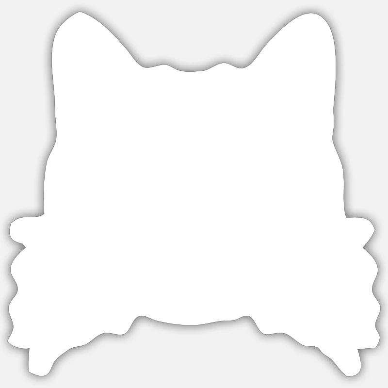 Katze / Cat / Main coon - Sticker Größe S (10 x 10 cm) - Mattweiß