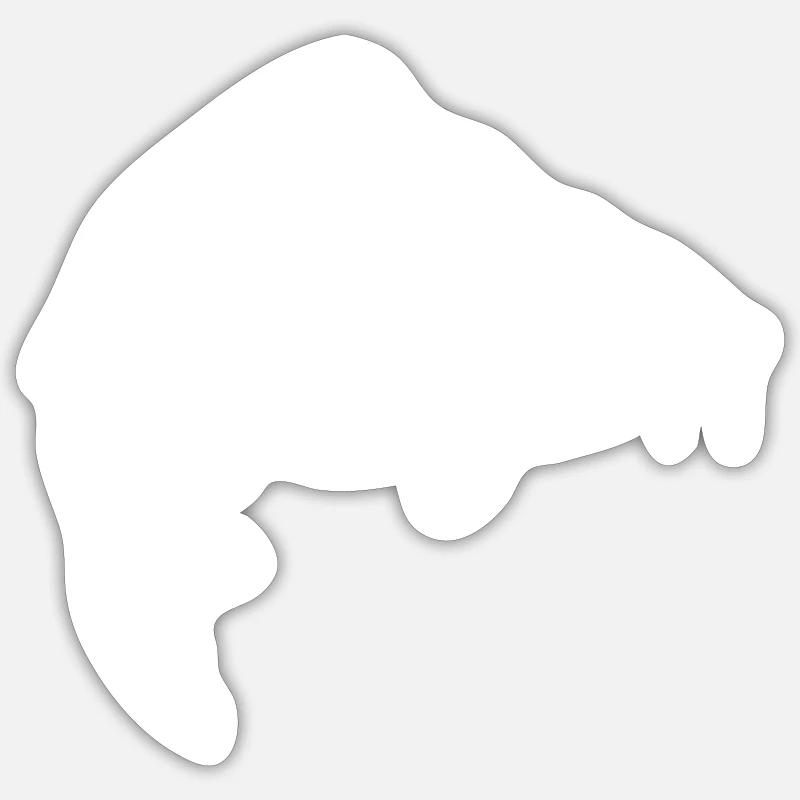 carp - Sticker size S (10 x 10 cm) - white matte