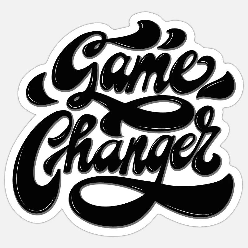 Game changer - Sticker size S (10 x 10 cm) - white matte