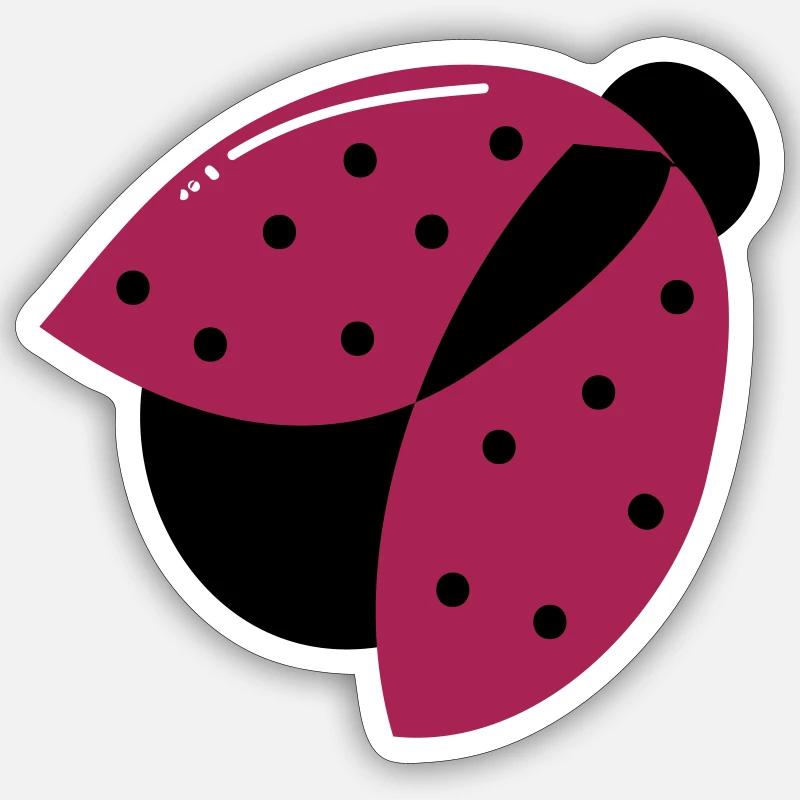 Ladybug lucky charm | Vectorgraphic Sticker size S (10 x 10 cm)