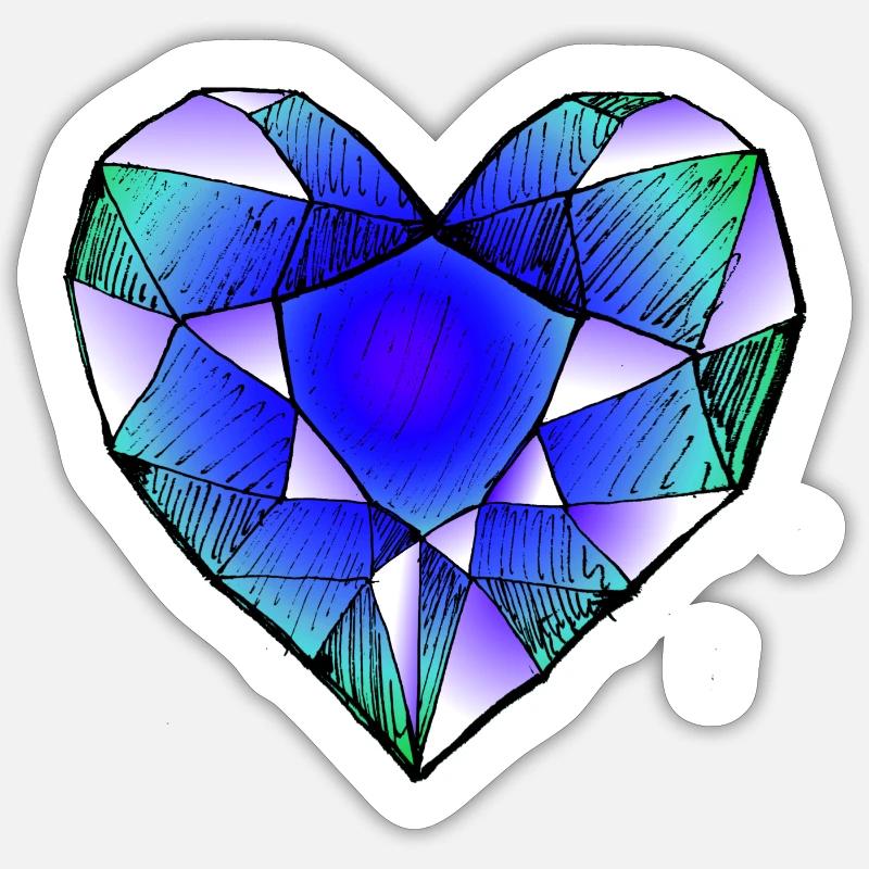 Saphir - Sticker taille S (10 x 10 cm) - blanc mat