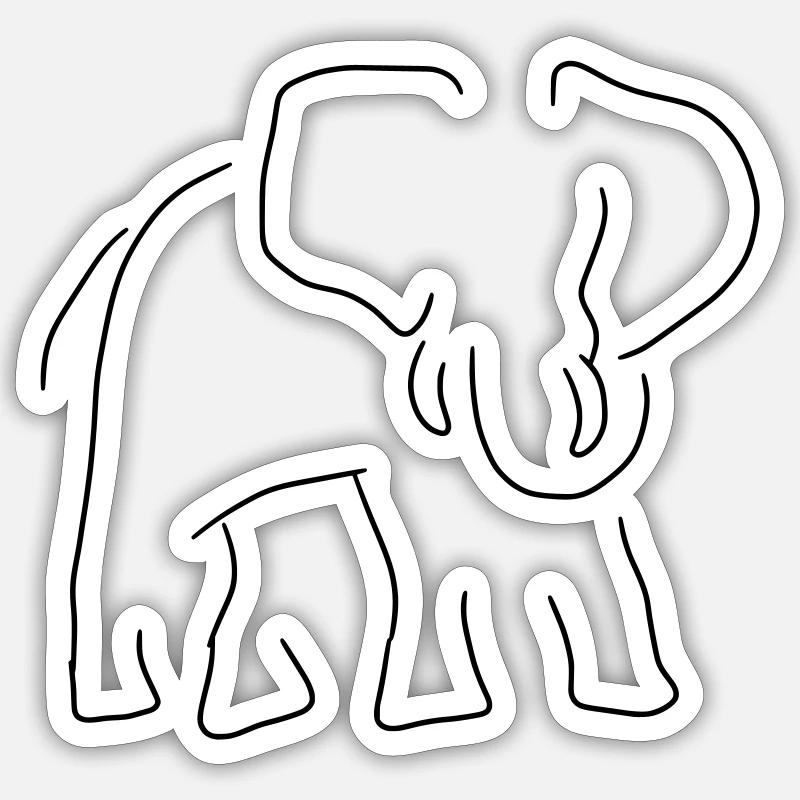 elephant Sticker Größe S (10 x 10 cm)