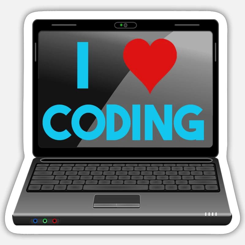Programmation, programmeurs, informaticiens - Sticker taille S (10 x 10 cm) - blanc mat