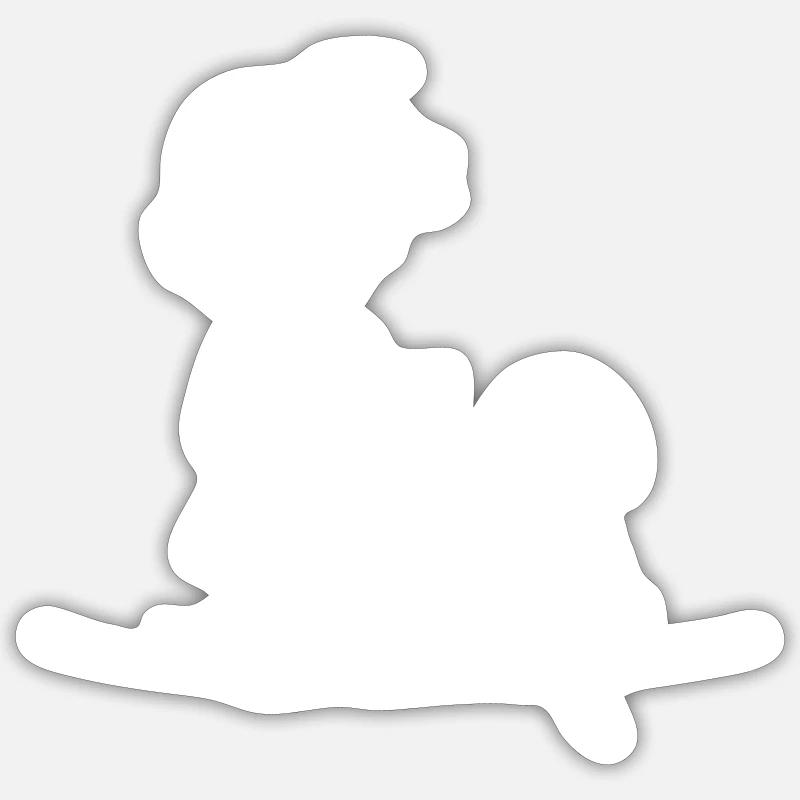 Mädchen Hund Süß Sticker Größe S (10 x 10 cm)