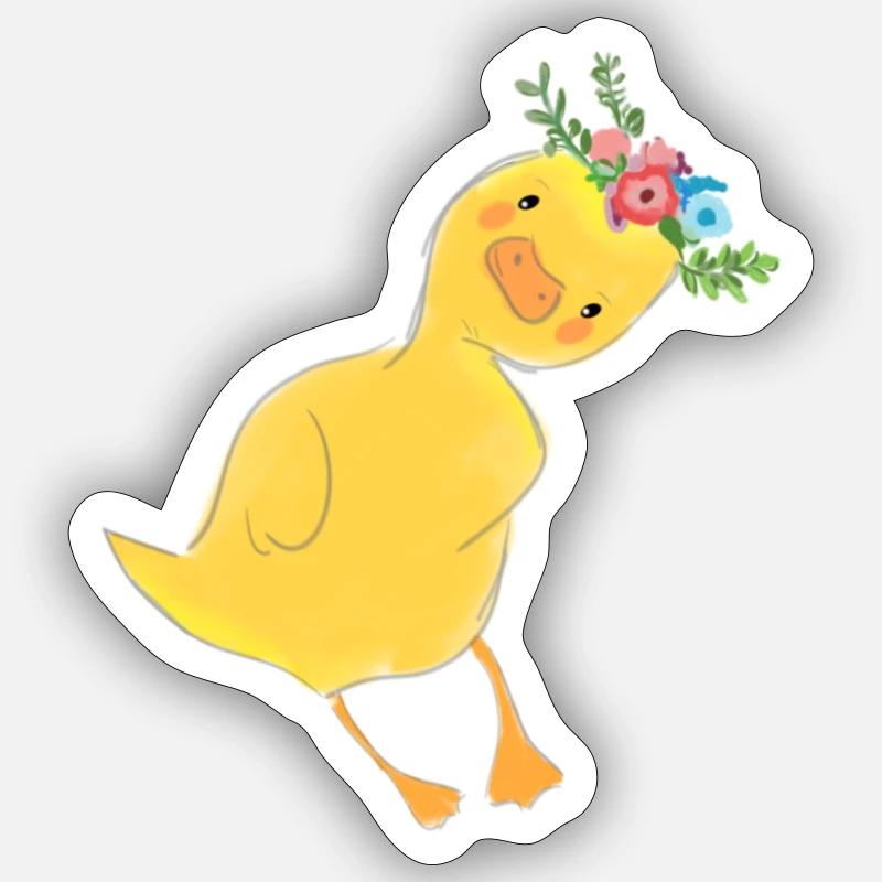 duck - Sticker size S (10 x 10 cm) - white matte