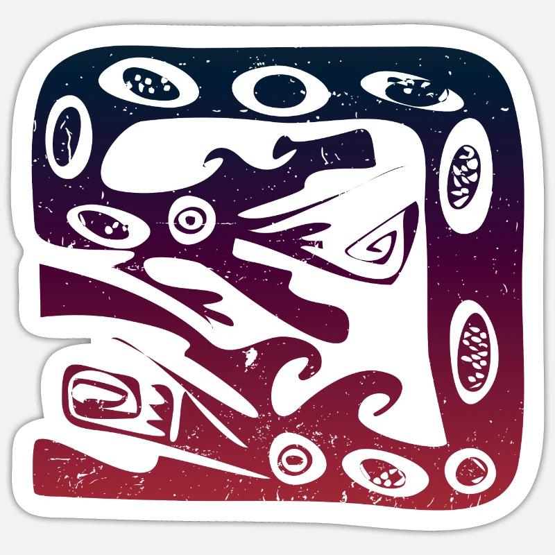 Double Dragon Aboriginal Austrialien Down Under Sticker Größe S (10 x 10 cm)