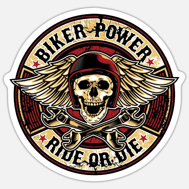 BIKER POWER Sticker size S (10 x 10 cm)