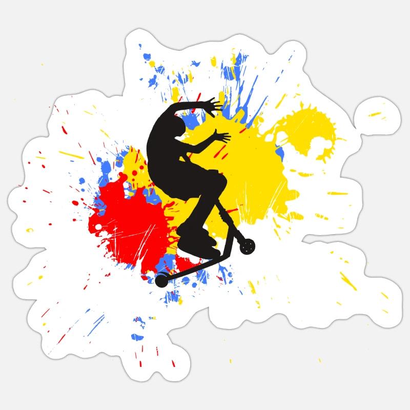 freestyle scooter - Sticker size S (10 x 10 cm) - white matte
