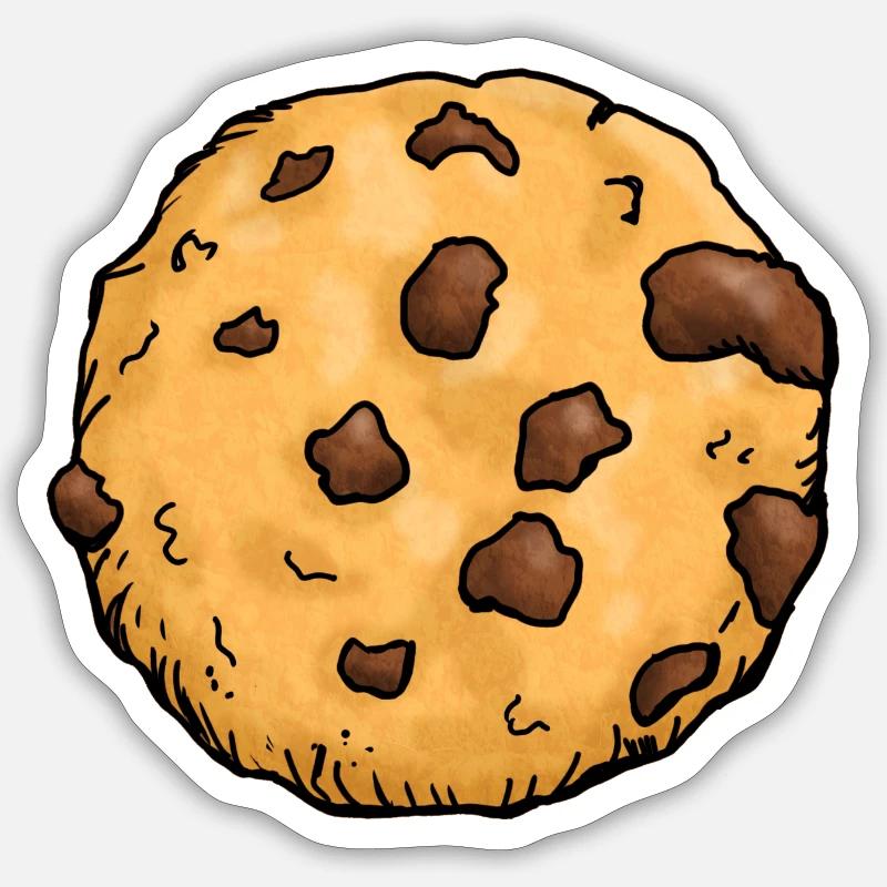 Biscuit? - Sticker taille S (10 x 10 cm) - blanc mat