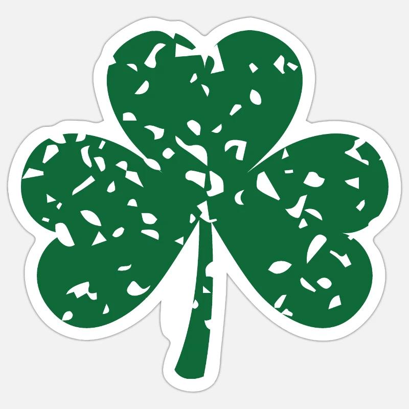 Clover - Sticker taille S (10 x 10 cm) - blanc mat