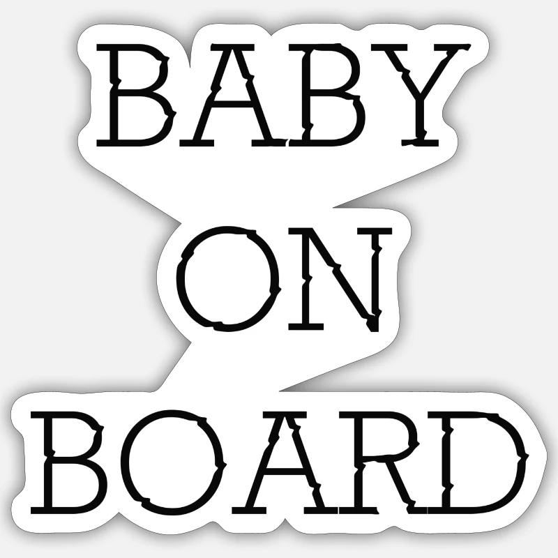 Bébé à bord - Sticker taille S (10 x 10 cm) - blanc mat