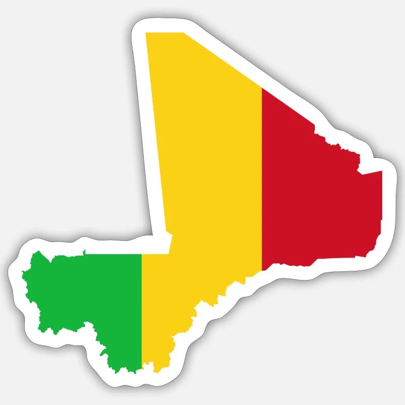 Drapeau Mali Sticker taille S (10 x 10 cm)