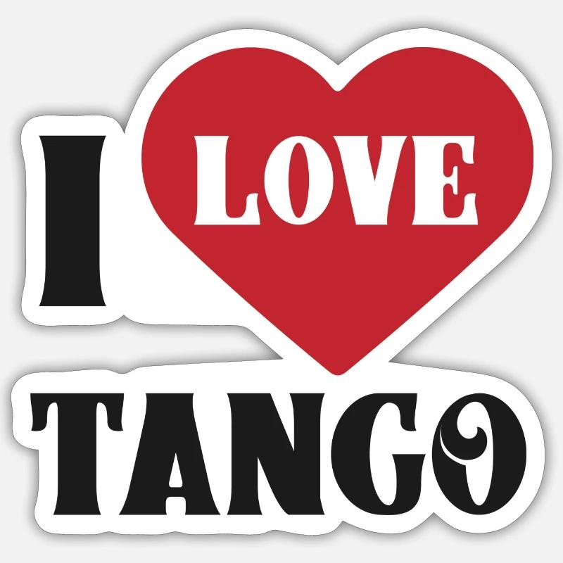 Ich Liebe Tango Sticker Größe S (10 x 10 cm)