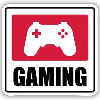 Gaming - Gamer - Sticker size S (10 x 10 cm) - white matte - Front