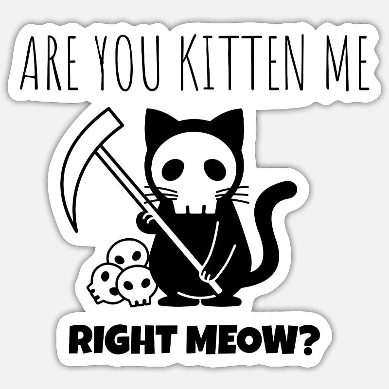 Funny cat Sticker size S (10 x 10 cm)