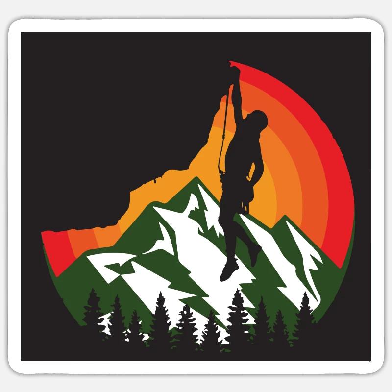 rock climbing - Sticker size S (10 x 10 cm) - white matte